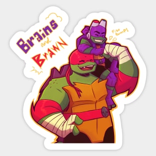 Brains and brawn! Sticker